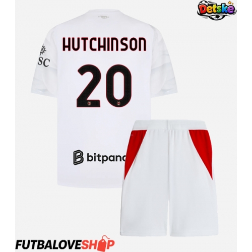 Dres AC Milan Omari Hutchinson #20 Preč pre deti 2026-27 Krátky Rukáv (+ trenírky)